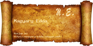 Magyary Edda névjegykártya